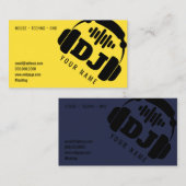 Riesige Diskjockeykopfhörerabdeckung Visitenkarte (Vorne/Hinten)