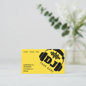 Riesige Diskjockeykopfhörerabdeckung Visitenkarte (Stehend Vorderseite)