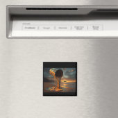 Riesige Farbdose schüttet Farbe auf Sunset Beach Magnet (In Situ (Geschirrspüler))