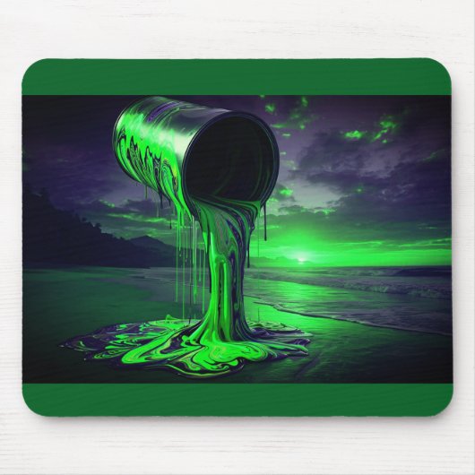 Riesige Farbdose schüttet Farbe auf Sunset Beach Mousepad (Vorne)