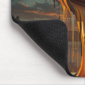 Riesige Farbdose schüttet Farbe auf Sunset Beach Mousepad (Ecke)