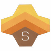 Riesige farbige Zickzack Darts mit Monogramm Fußball (Flach)