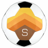 Riesige farbige Zickzack Darts mit Monogramm Fußball (Vorderseite)