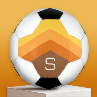 Riesige farbige Zickzack Darts mit Monogramm Fußball