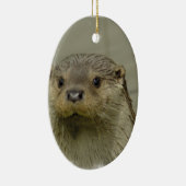 Riesige Fluss-Otter-Verzierung Keramikornament (Rechts)