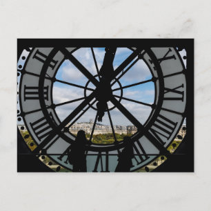 Riesige Glasuhr im Musée d'Orsay - Paris Postkarte