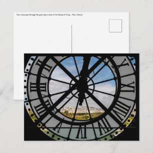 Riesige Glasuhr im Musée d'Orsay - Paris Postkarte