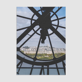 Riesige Glasuhr im Musée d'Orsay - Paris Seidenpapier