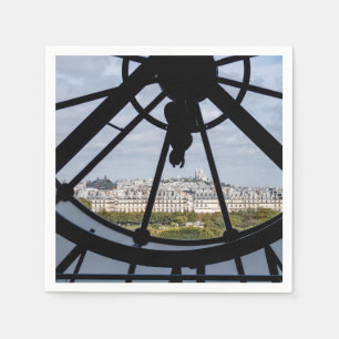 Riesige Glasuhr im Musée d'Orsay - Paris Serviette