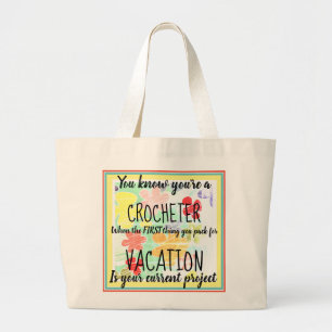 Riesige Häkelarbeit-Taschen-Tasche Jumbo Stoffbeutel