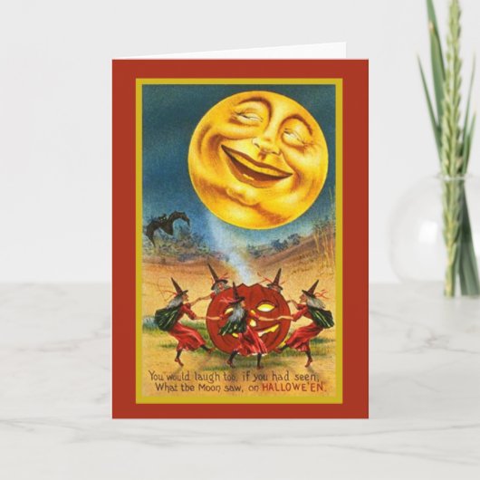 Riesige Halloween-Mondkarte Karte (Vorderseite)