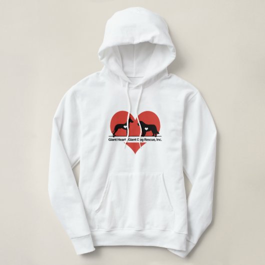Riesige Herz-riesiges Hunderettungs-Logo Hoodie (Design vorne)