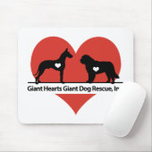 Riesige Herz-riesiges Hunderettungs-Logo Mousepad (Mit Mouse)