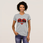 Riesige Herz-riesiges Hunderettungs-Logo T-Shirt (Vorne ganz)