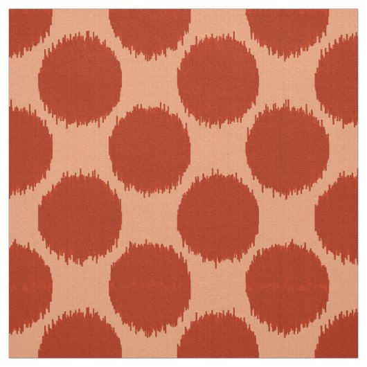 Riesige Ikat Punkte, Mandarine und Hellorangees Stoff (Muster)