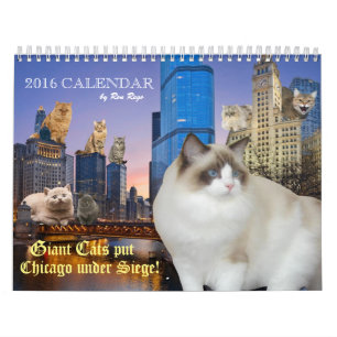 Riesige Katzen setzten Chicago unter Belagerung! Kalender