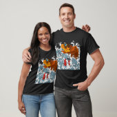 Riesige Koi und Samurai T-Shirt (Unisex)