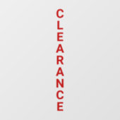 Riesige, kühne Clearance - Einzelhandelsverkauf Fensteraufkleber (Blatt)