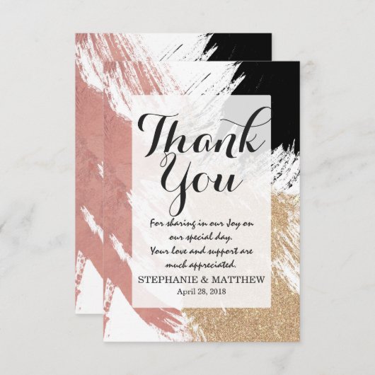 Riesige künstlerische Brushstrokes im Dankeskarte (Vorne/Hinten)