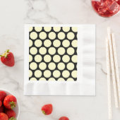 Riesige Lemon Gelbe Polka Punkte auf schwarzen Serviette (Beispiel)