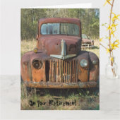 Riesige lustige Ruhestands-Karte - rostiger alter Karte (Gelbe Blume)