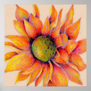 Riesige Orange Mum Poster