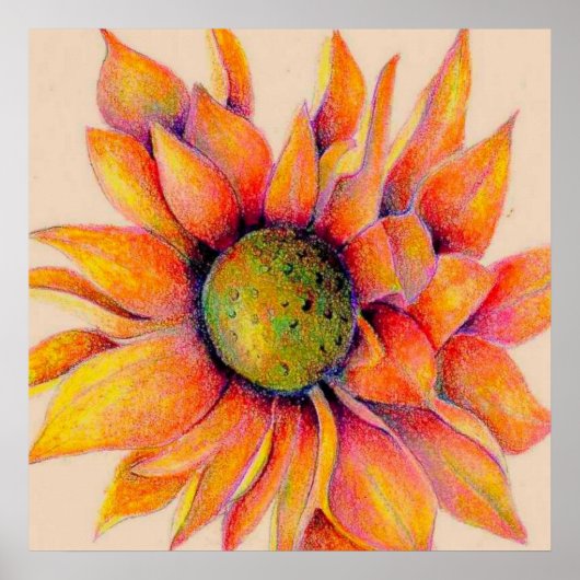 Riesige Orange Mum Poster (Vorne)