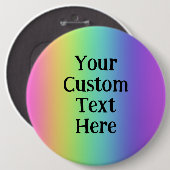 Riesige Personalisierte Regenbogenschaltfläche für Button (Vorne & Hinten)