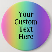 Riesige Personalisierte Regenbogenschaltfläche für Button (Vorderseite)