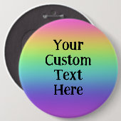 Riesige Personalisierte Regenbogenschaltfläche für Button (Vorne & Hinten)