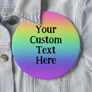 Riesige Personalisierte Regenbogenschaltfläche für Button