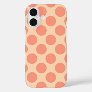 Riesige Retro-Punkte - Sherbet Orange iPhone 16 Hülle