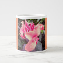 Riesige rosa Canna Lilien-Foto-Tasse