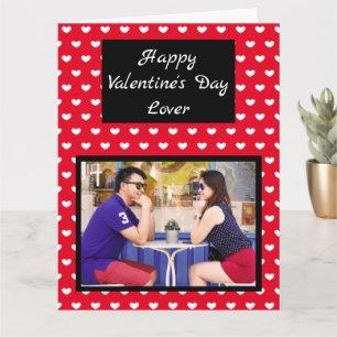 Riesige rote Herzen Foto Valentinstag Karte