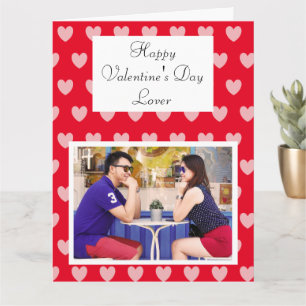 Riesige rote Herzen Foto Valentinstag Karte