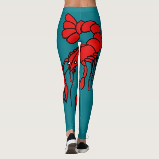 Riesige rote Panzerkrebse des Spaßes Leggings (Rückseite)