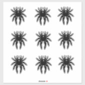 Riesige schwarze Cyber-Spinne Aufkleber (Blatt)