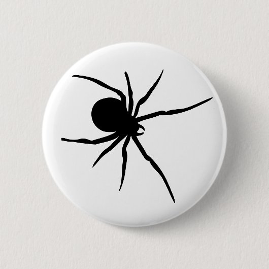 Riesige schwarze Spinne Button (Vorderseite)