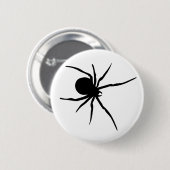 Riesige schwarze Spinne Button (Vorne & Hinten)