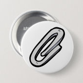 Riesige Silberklammer Büro- und Schreibwaren Button (Vorne & Hinten)
