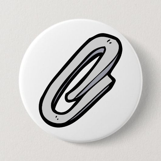 Riesige Silberklammer Büro- und Schreibwaren Button (Vorderseite)