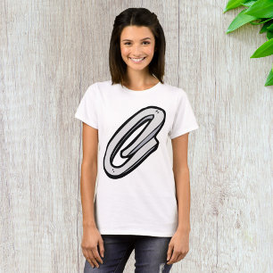 Riesige silberne Büroklammer Büro und Schreibwaren T-Shirt