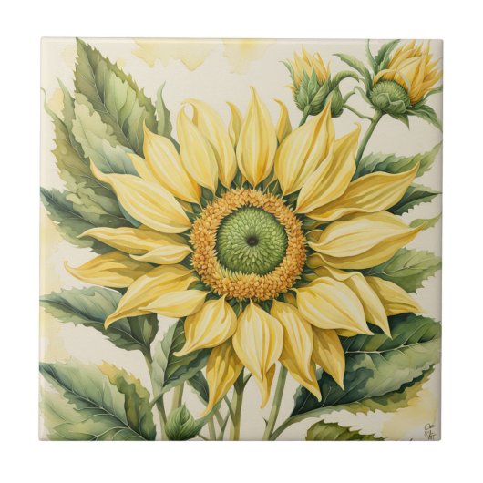 Riesige Sonnenblume Fliese (Vorderseite)