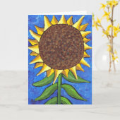 Riesige Sonnenblume - Grußkarte Karte (Gelbe Blume)