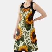 Riesige Sonnenblumen Aquarelldrucke Schürze (InSitu)