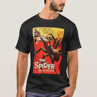 Riesige Spinne Klassischer Halloween-Monster-Poste T-Shirt