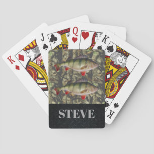 Riesige Stangen-Fischen-Tarnungs-Namenskarten Spielkarten