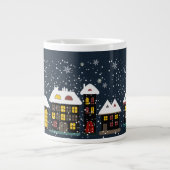 Riesige Suppen-Tasse der Winterszene Jumbo-Tasse (Vorderseite)