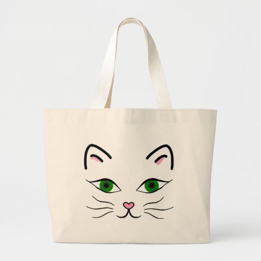 Riesige Tasche - Kitty-Gesicht (Vorne)