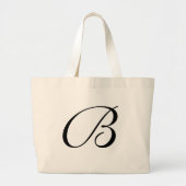 Riesige Taschen-Tasche des Monogramm-B <White> Jumbo Stoffbeutel (Vorne)